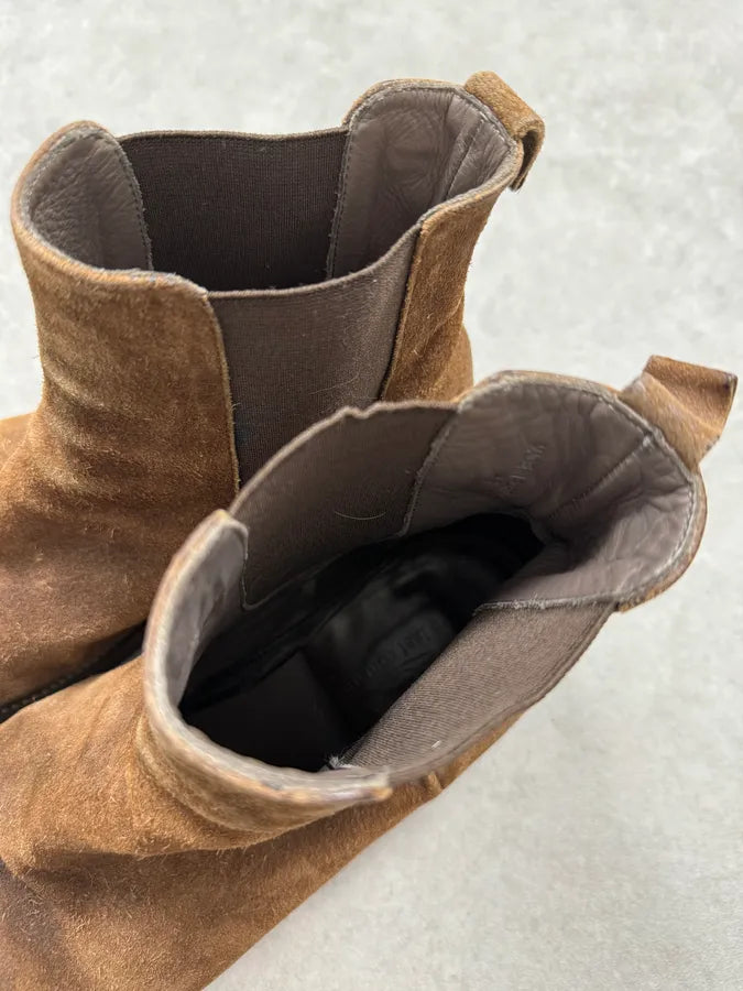 The Last Conspiracy Brown Suede Chelsea Leather Boots RJcZhts 9