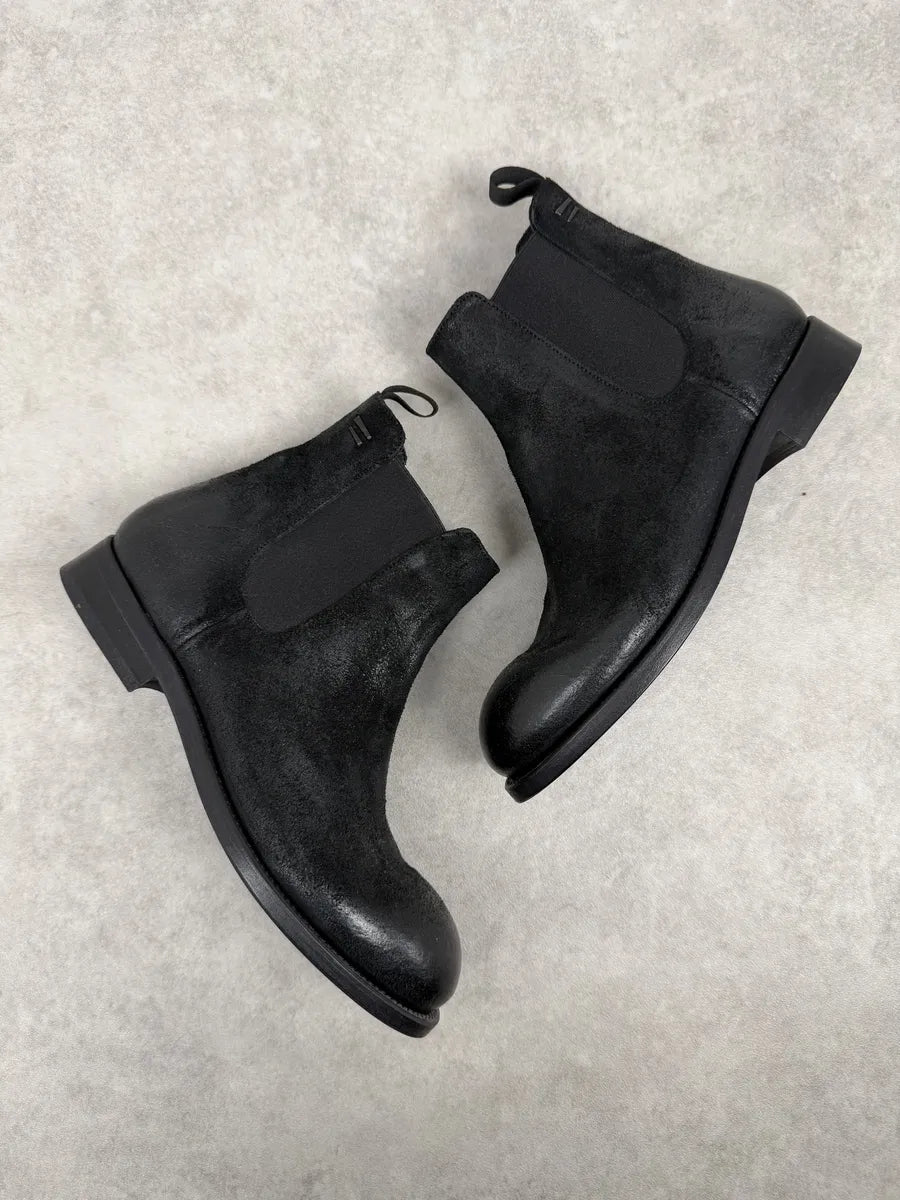 The Last Conspiracy GoodYear Black Eroded Leather Boots uhLtpyS 1