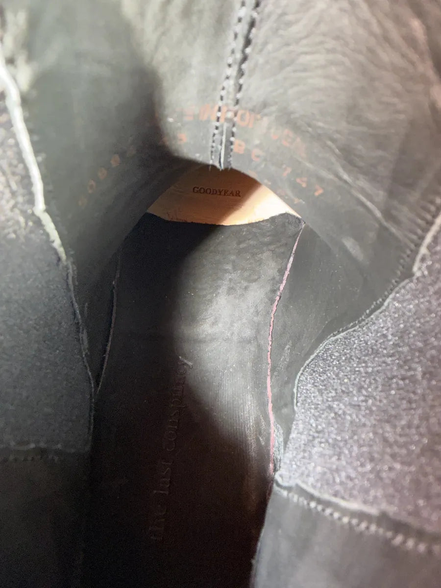 The Last Conspiracy GoodYear Black Eroded Leather Boots uhLtpyS 6