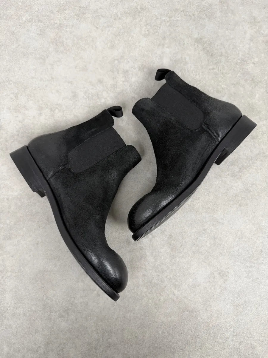 The Last Conspiracy GoodYear Black Eroded Leather Boots uhLtpyS 9
