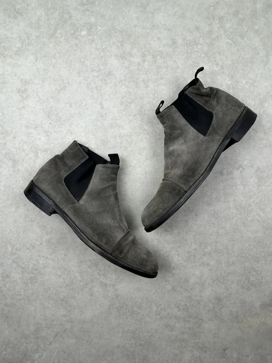 The Last Conspiracy Grey Suede Leather Chelsea Boots wPwKTzH 1