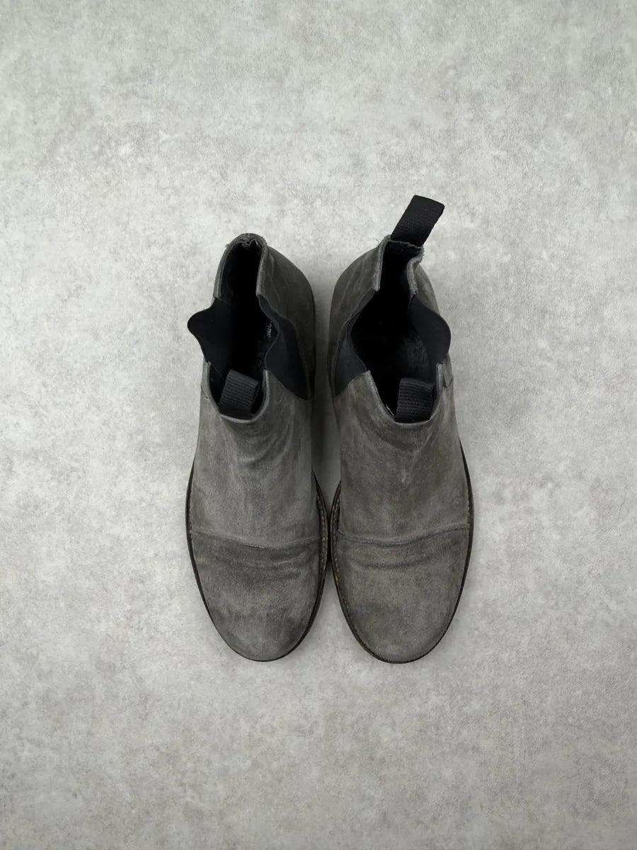 The Last Conspiracy Grey Suede Leather Chelsea Boots wPwKTzH 3