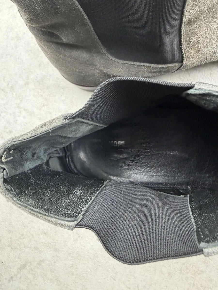 The Last Conspiracy Grey Suede Leather Chelsea Boots wPwKTzH 8
