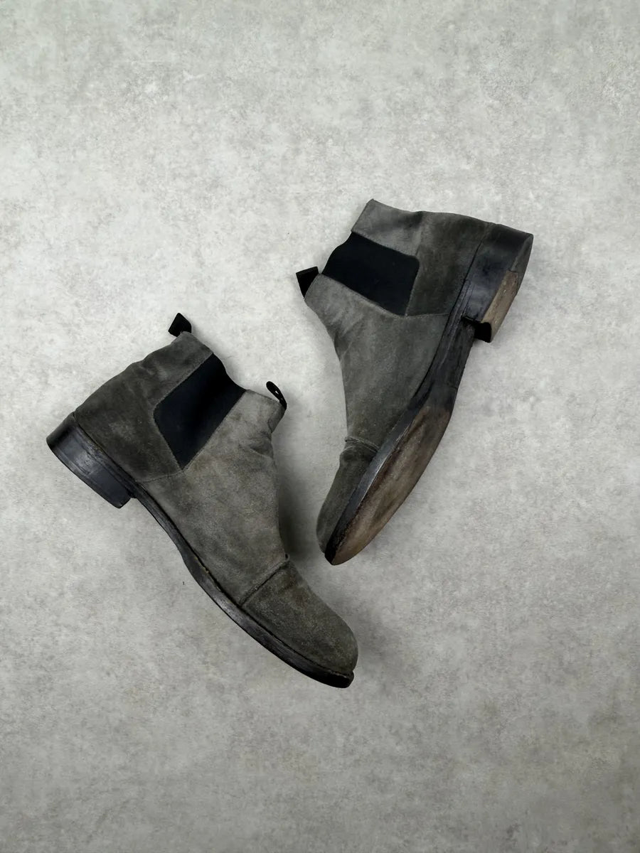 The Last Conspiracy Grey Suede Leather Chelsea Boots wPwKTzH 2