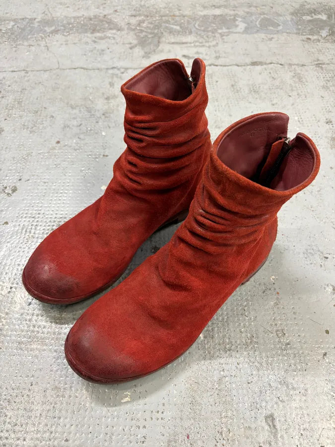 The Last Conspiracy Red Crumpled Leather Boots JDVWeHx 2