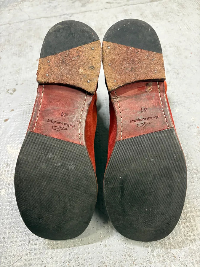 The Last Conspiracy Red Crumpled Leather Boots JDVWeHx 7