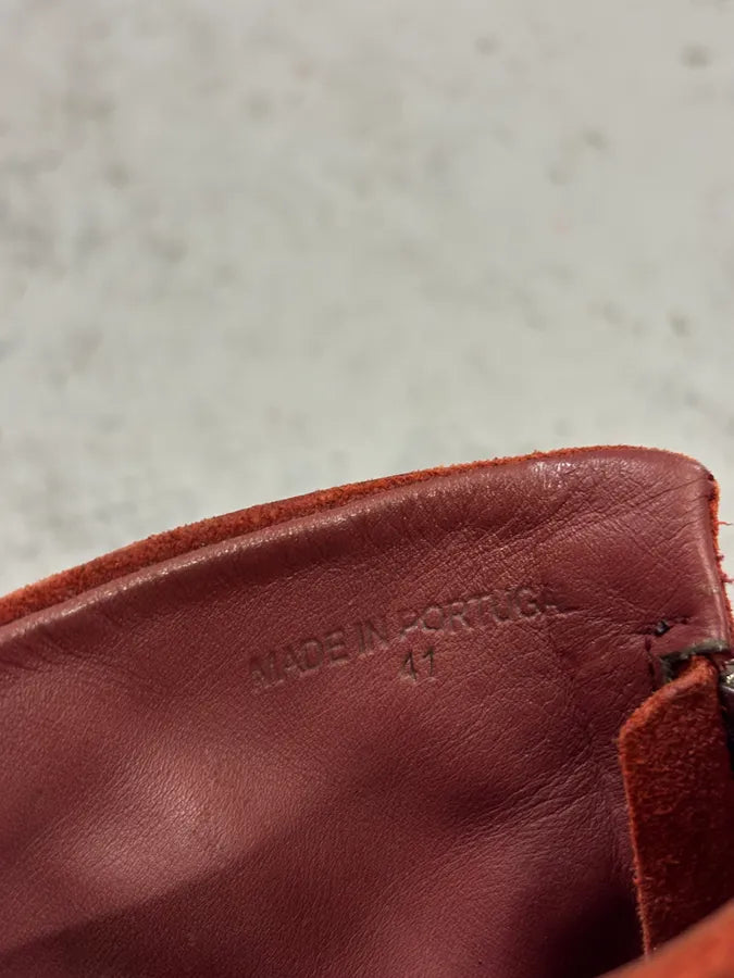 The Last Conspiracy Red Crumpled Leather Boots JDVWeHx 8