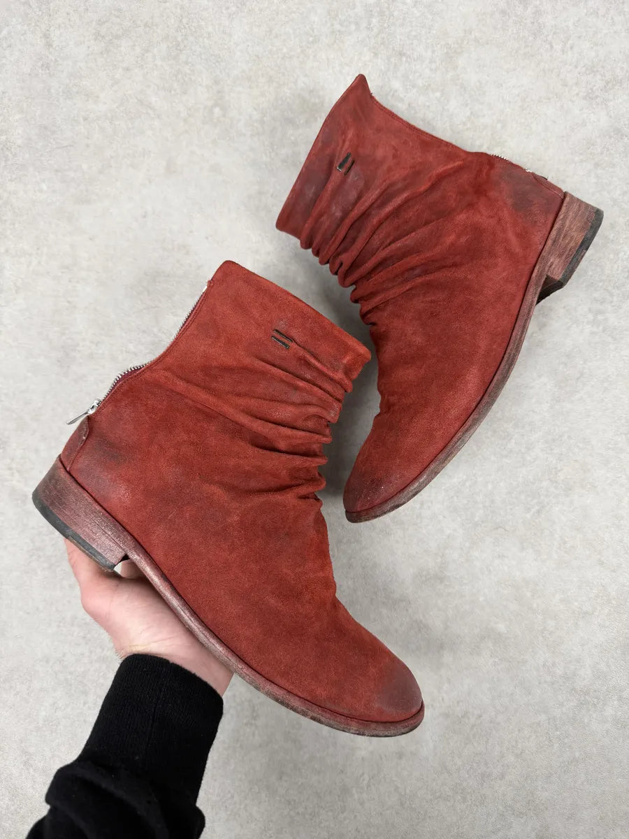 The Last Conspiracy Red Suede Leather Boots HKWVJBb 0