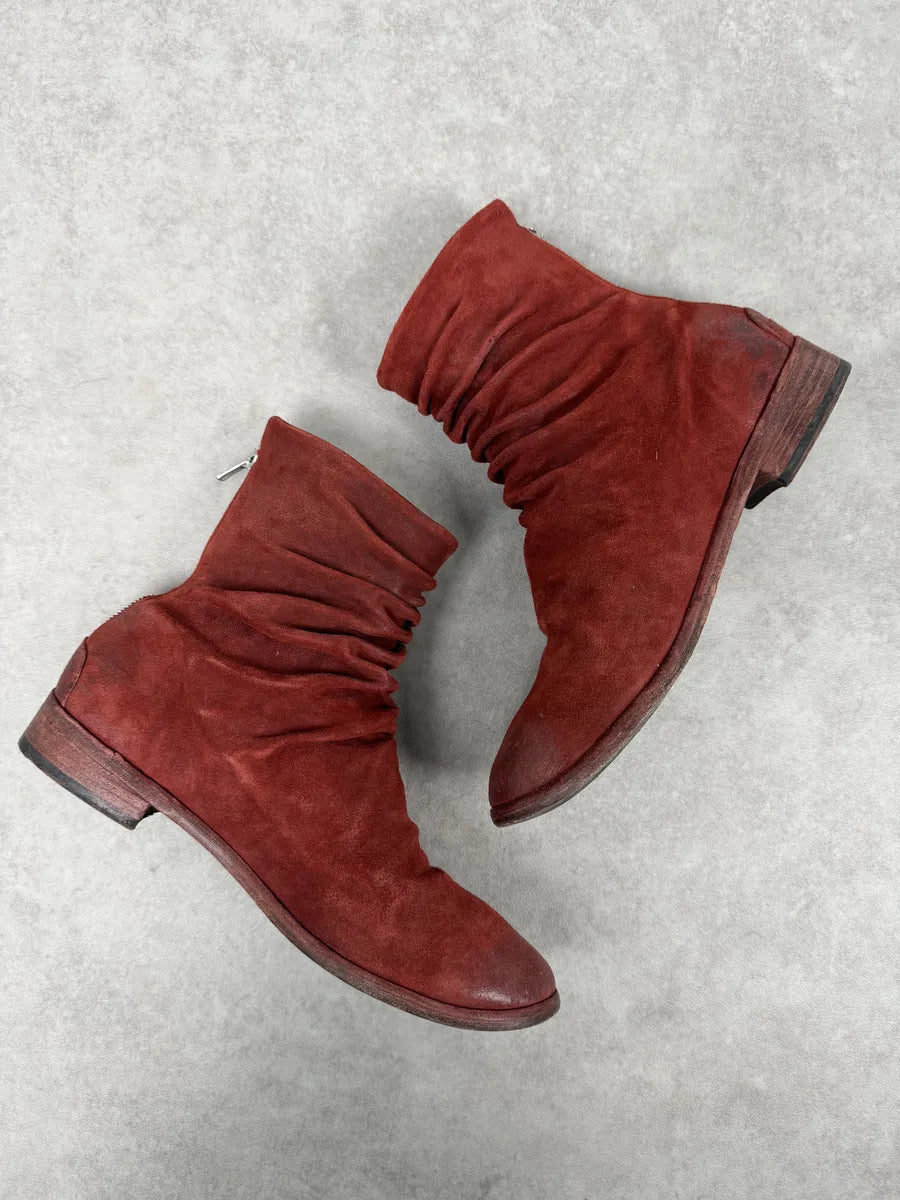 The Last Conspiracy Red Suede Leather Boots HKWVJBb 1