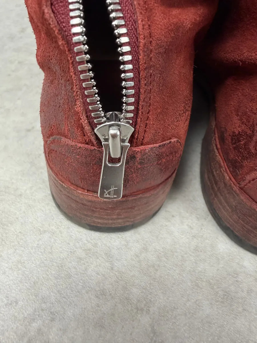 The Last Conspiracy Red Suede Leather Boots HKWVJBb 10