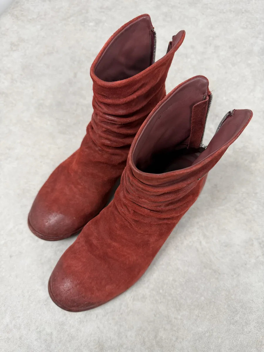 The Last Conspiracy Red Suede Leather Boots HKWVJBb 11
