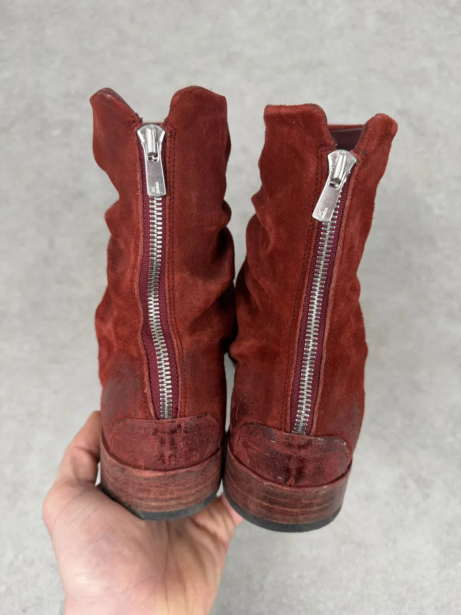 The Last Conspiracy Red Suede Leather Boots HKWVJBb 2