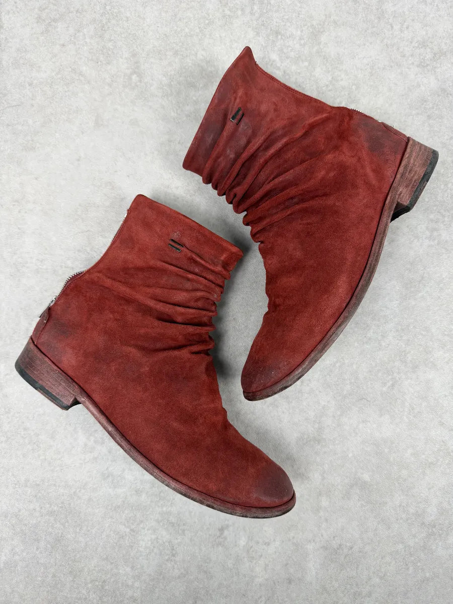 The Last Conspiracy Red Suede Leather Boots HKWVJBb 3