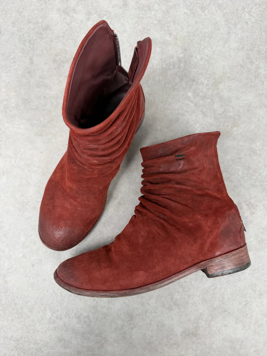 The Last Conspiracy Red Suede Leather Boots HKWVJBb 4