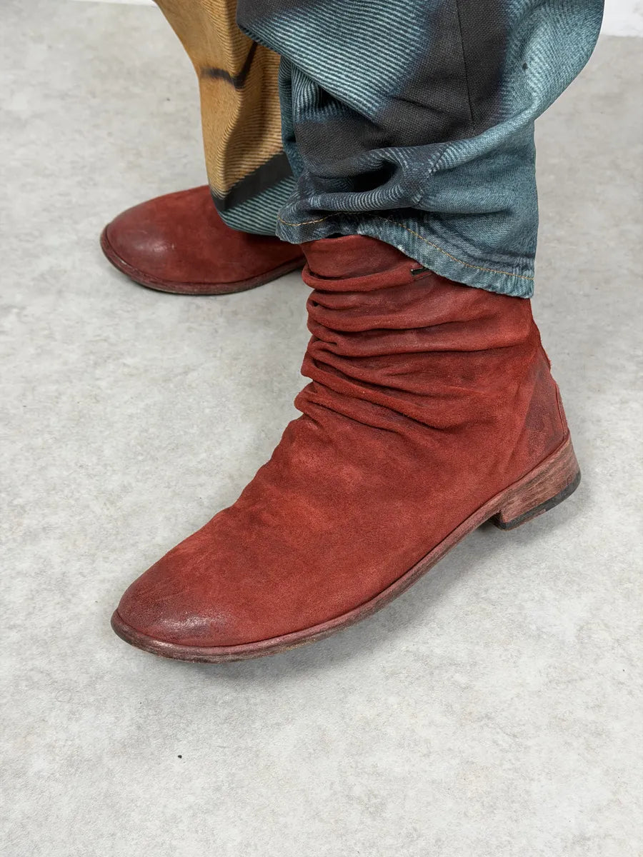 The Last Conspiracy Red Suede Leather Boots HKWVJBb 5