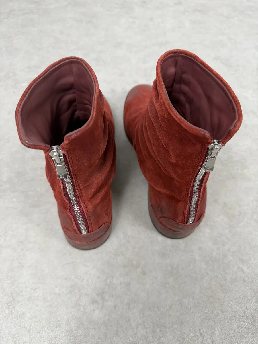 The Last Conspiracy Red Suede Leather Boots HKWVJBb 6