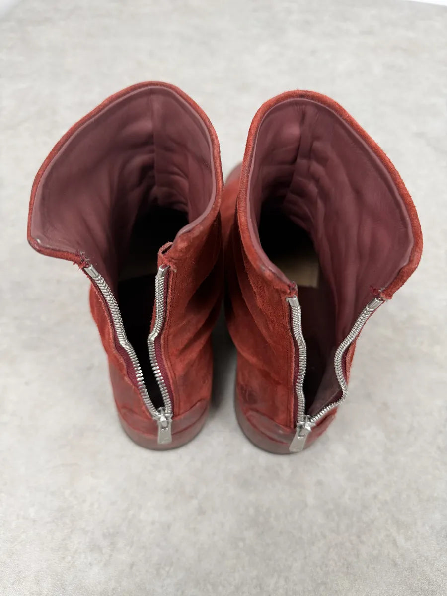 The Last Conspiracy Red Suede Leather Boots HKWVJBb 9