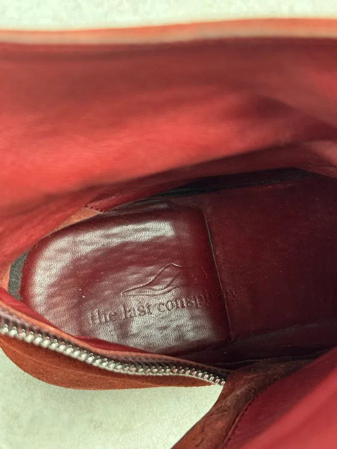 The Last Conspiracy Red Suede Leather Tornado Boots ZzdNwXf 8