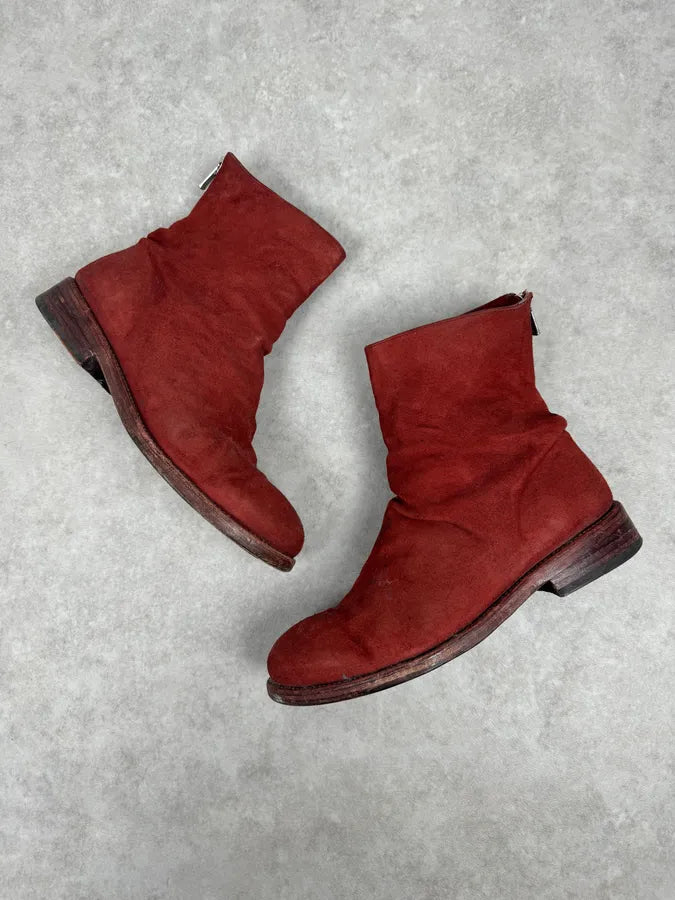 The Last Conspiracy Red Suede Leather Tornado Boots ZzdNwXf 2