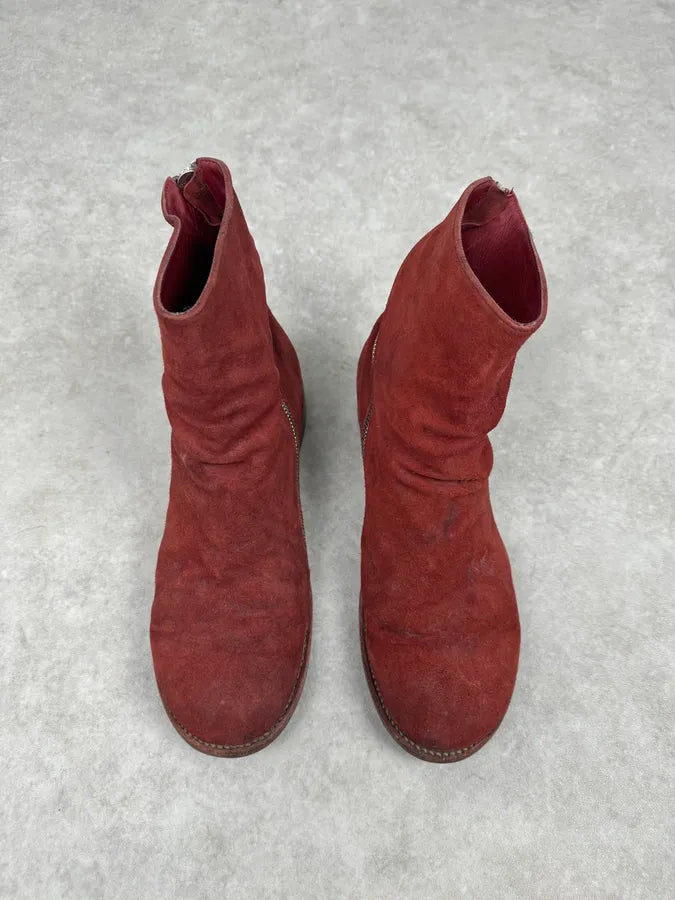The Last Conspiracy Red Suede Leather Tornado Boots ZzdNwXf 1