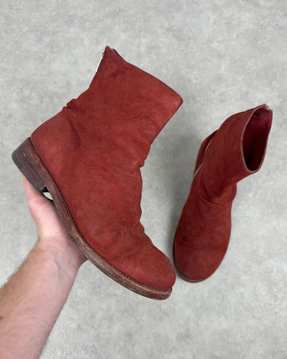 The Last Conspiracy Red Suede Leather Tornado Boots ZzdNwXf 0