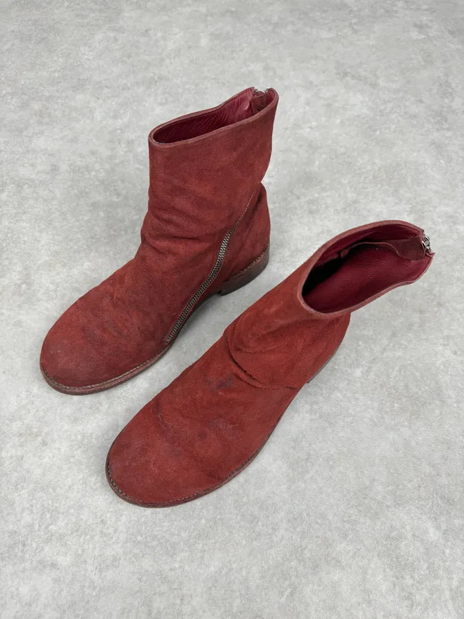 The Last Conspiracy Red Suede Leather Tornado Boots ZzdNwXf 3