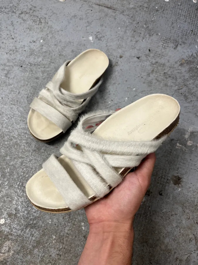 The Last Conspiracy White Pony Hair Sandals ypdQJlt 0