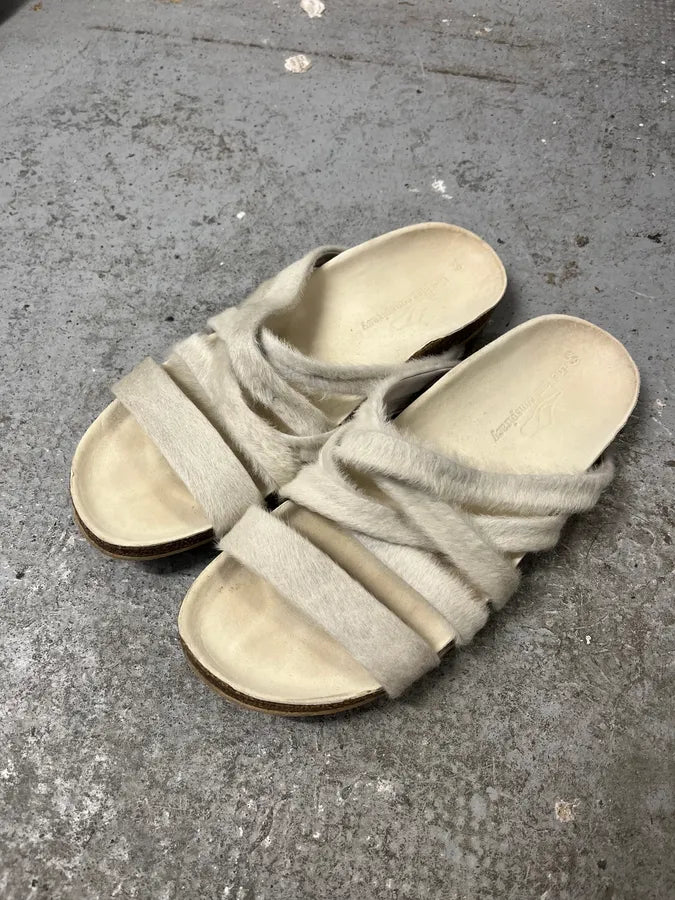 The Last Conspiracy White Pony Hair Sandals ypdQJlt 2