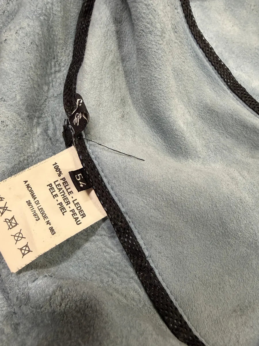 Thierry Mugler Baby Blue Biker Leather Jacket XzLLPdn 11