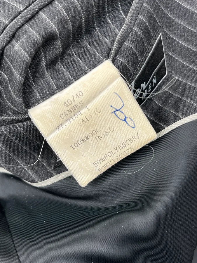 Thierry Mugler Grey Wool Pinstriped Suit jvGaxpm 14