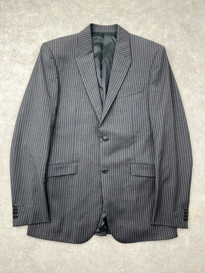 Thierry Mugler Grey Wool Pinstriped Suit jvGaxpm 2