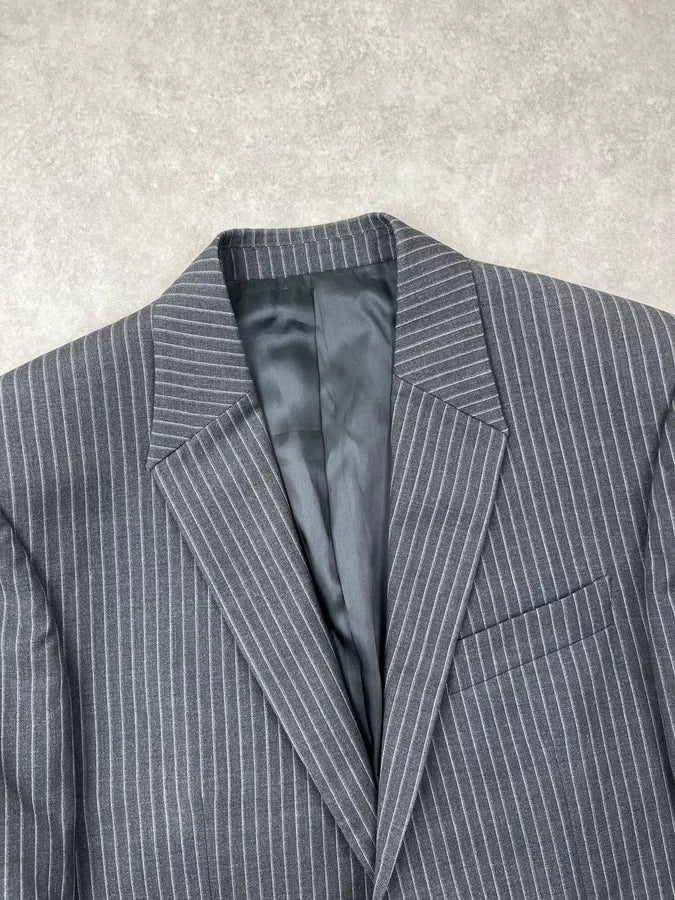 Thierry Mugler Grey Wool Pinstriped Suit jvGaxpm 6