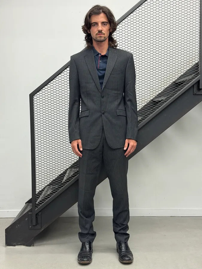 Thierry Mugler Grey Wool Pinstriped Suit jvGaxpm 0