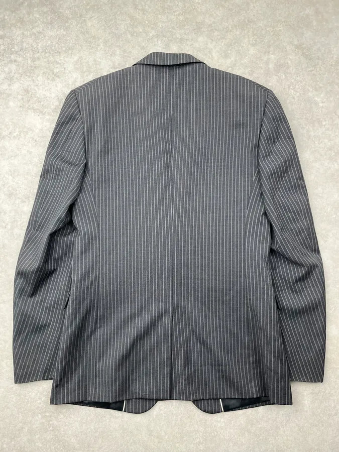 Thierry Mugler Grey Wool Pinstriped Suit jvGaxpm 4