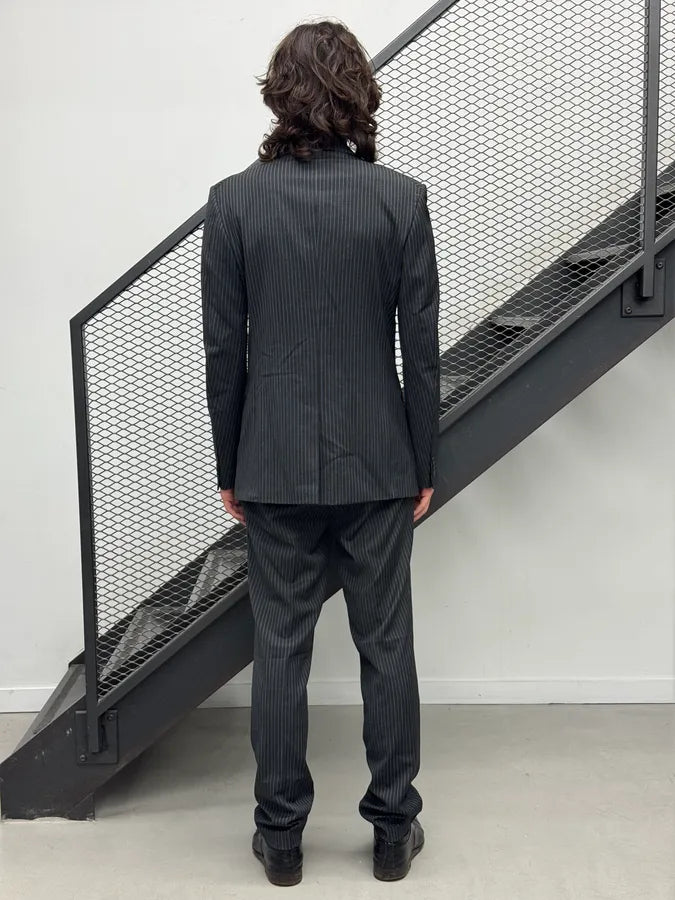 Thierry Mugler Grey Wool Pinstriped Suit jvGaxpm 1