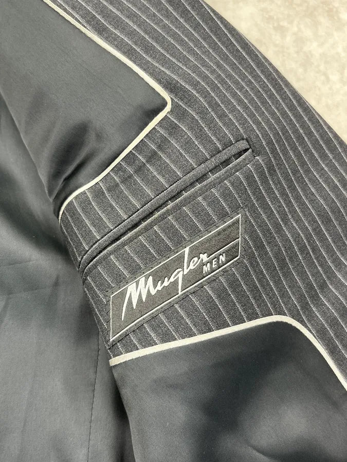 Thierry Mugler Grey Wool Pinstriped Suit jvGaxpm 13