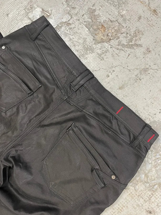 2000s Marithé + François Girbaud Black Waxed Dark Pants RKQSwmM 7