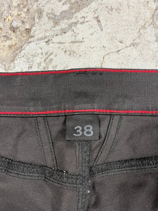 2000s Marithé + François Girbaud Black Waxed Dark Pants RKQSwmM 9