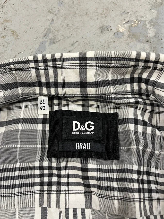 FW2005 Dolce & Gabbana Checkered Grey & White Shirt jxSUsjY 7