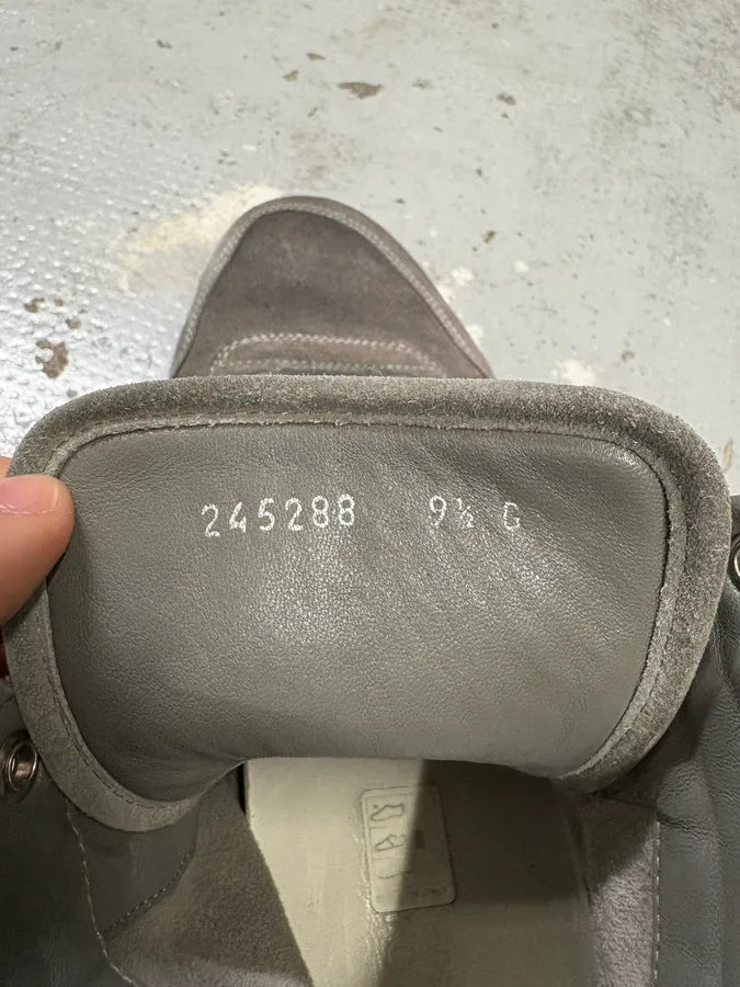 2010s Gucci Eyed Grey Suede Leather High Sneakers ZSRXEar 8