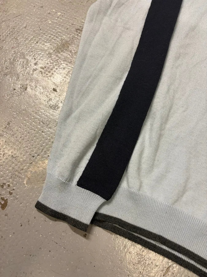 2000s Dolce & Gabbana V Neck Two Tone Sweater IUUlvKe 6