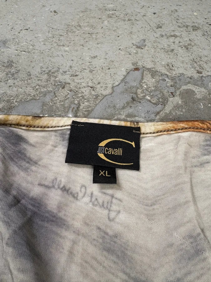 2000s Cavalli Fur Effect Savage Top eGdwzPF 8