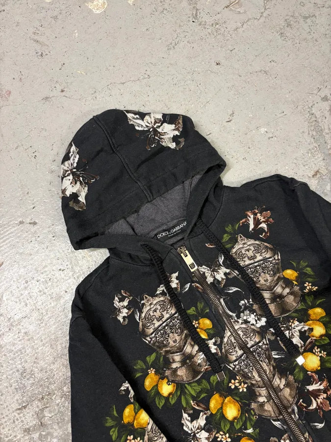 2010s Dolce & Gabbana Contemporary Soldier Lemon World Black Sweatshirt lyeBaiW 4