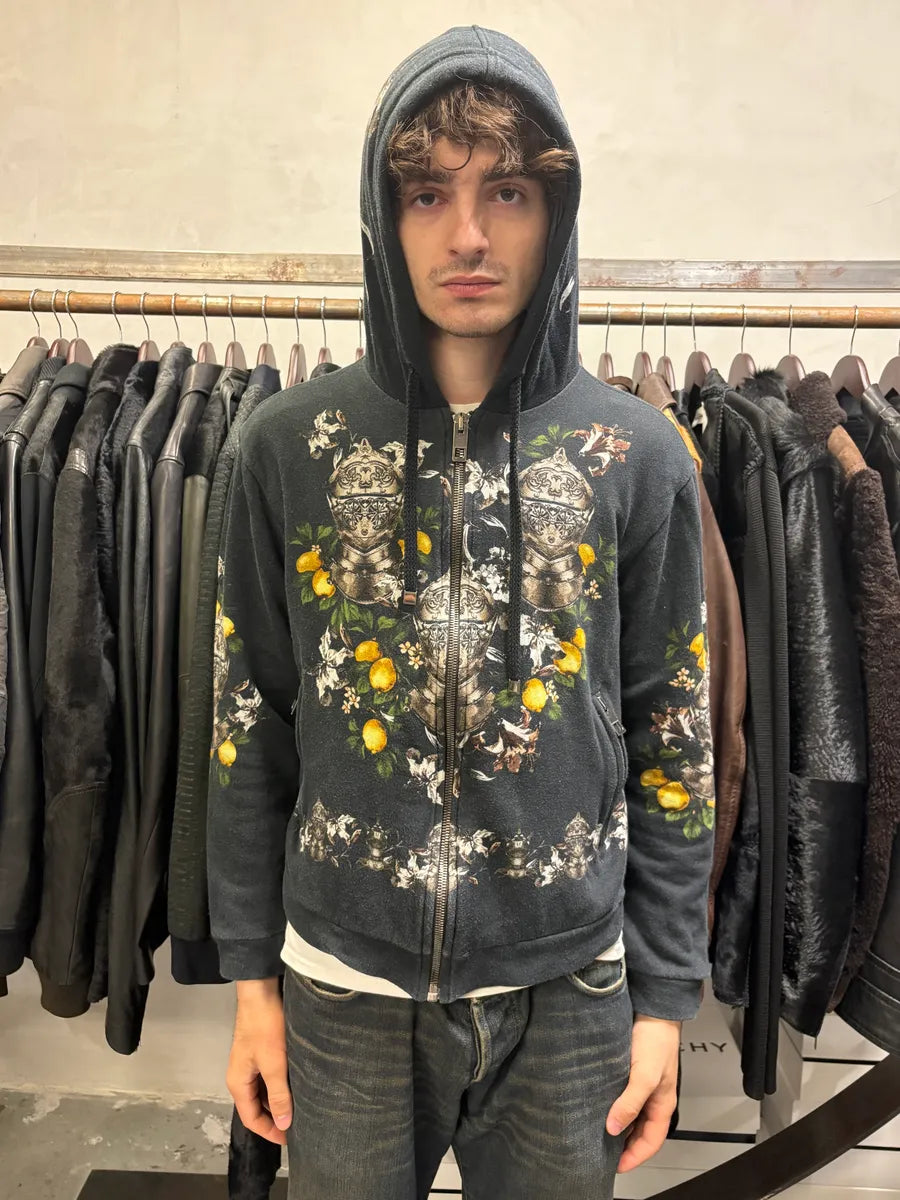 2010s Dolce & Gabbana Contemporary Soldier Lemon World Black Sweatshirt lyeBaiW 1