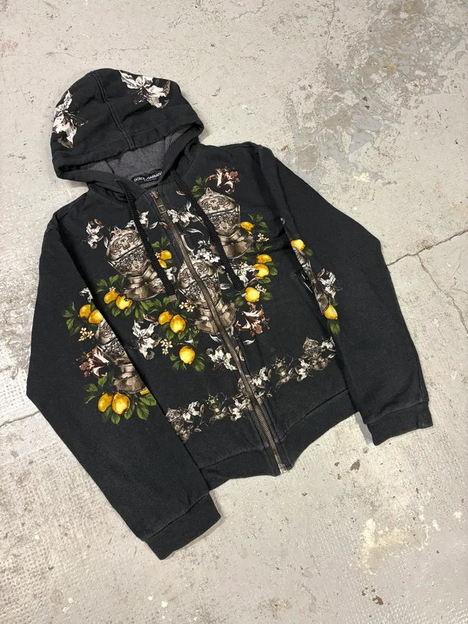 2010s Dolce & Gabbana Contemporary Soldier Lemon World Black Sweatshirt lyeBaiW 3