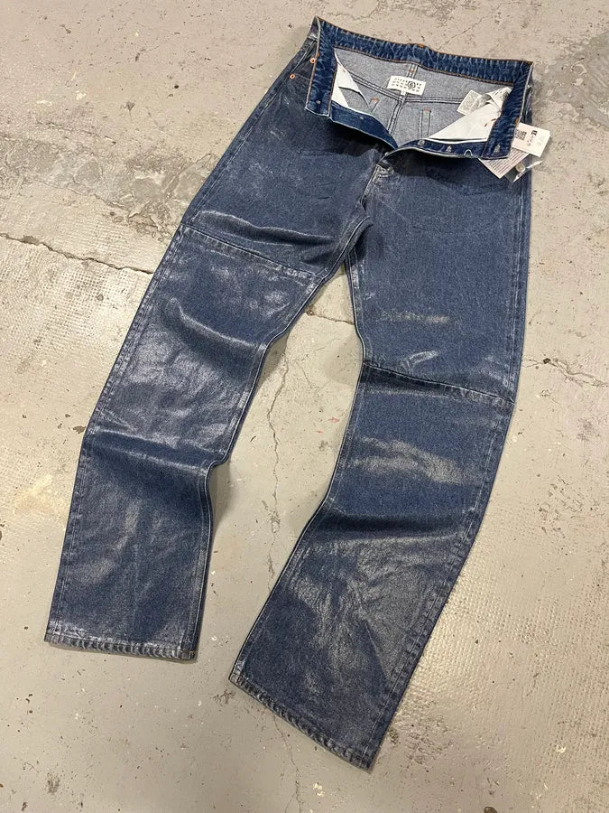 FW2023 Maison Margiela Half Waxed Jeans GOgUTwH 5