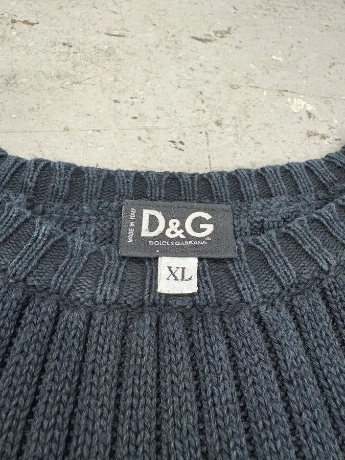2000s Dolce & Gabbana Fit Black Sweater XBjYGZV 8