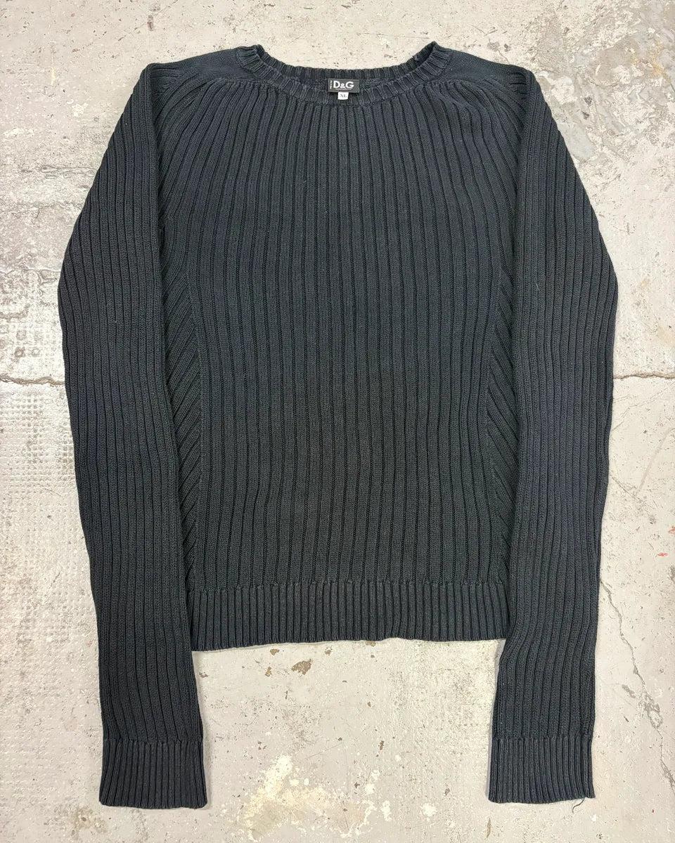 2000s Dolce & Gabbana Fit Black Sweater XBjYGZV 2