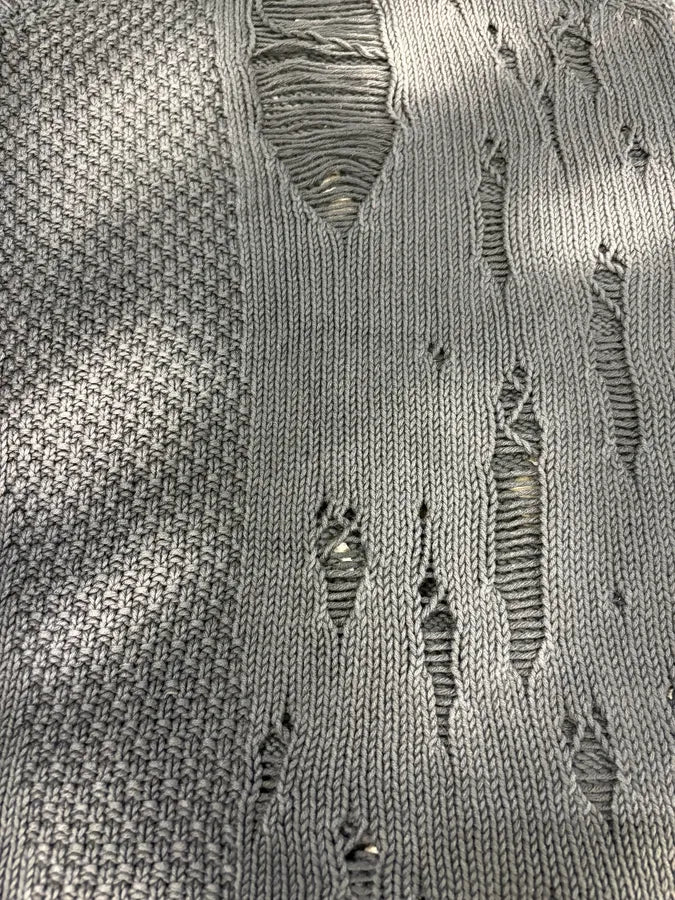 Diesel Destroyed Black Wool Tank Top pUNJxsP 4