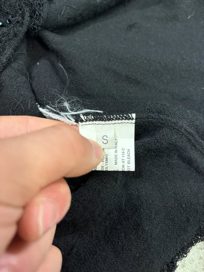 2000s Roberto Cavalli Strass Mohair Black Cardigan iwOWmmP 6